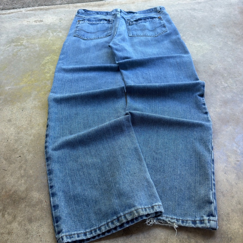 Vintage Y2K Tony Hawk Skater Baggy Wide Leg Jeans Blue 34x32 (j1)